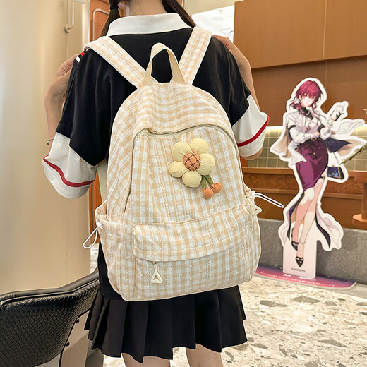 Sac à dos pour les femmes de nouveau sac école au collège de style coréen pour femmes Junior High School Canvas Sac décontracté de voyage polyvalent sac à dos rose foncé