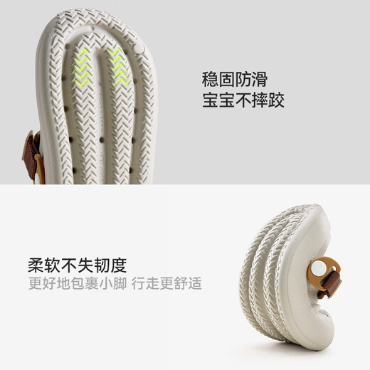 巴拉巴拉儿童凉鞋2025新款男童软底防滑中大童户外沙滩凉鞋夏季宝宝洞洞鞋 雾灰色 37 内长23cm适合36-37的脚穿