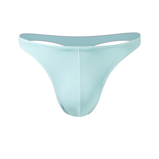 T-string male student ice silk sexy temptation T-shaped briefs briefs head seamless low-waist youth breathable single thong black XL