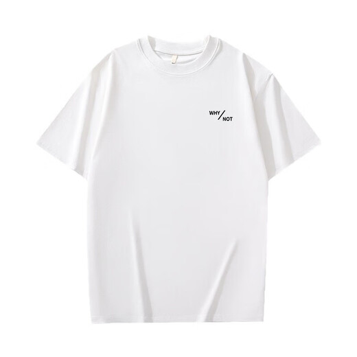 Hoilan Home Hi-T Gaoke Fuerte Marca de algodón pesado Algodón pesado Camiseta de alfabeto American Alphabet Black Summer Summer Pure Algodón redondo de algodón de algodón de moda blanco Algodón puro de manga corta-9196 XL [sugerido 140-170Jin [Jin equivale a 0.5 kg] E