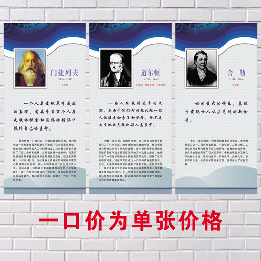 
Chemistry Laboratory Physicist Celebrity Quotes Introduction Classroom Arrangement Wall Painting Photo KT Board Exhibition Board Decoration Painting 1319 Middle School