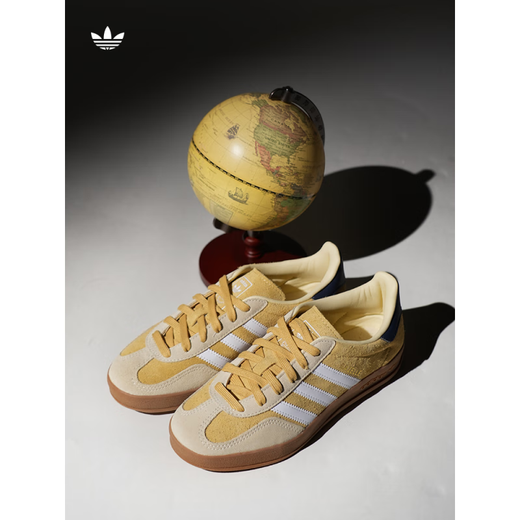 Adidas GAZELLE German training shoes couples shoes new yellow T-toe shoes JI3523 JI3523 Cream yellow 39 authentic products in the store support identification