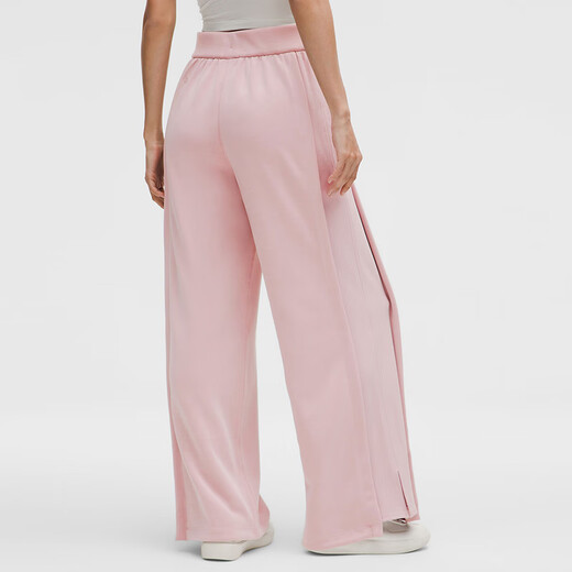 
lululemon丨Contrast-Ribbed Softstream Women's Ribbed Spliced ​​Wide Leg Pants LW5HUXA Smoke Powder M