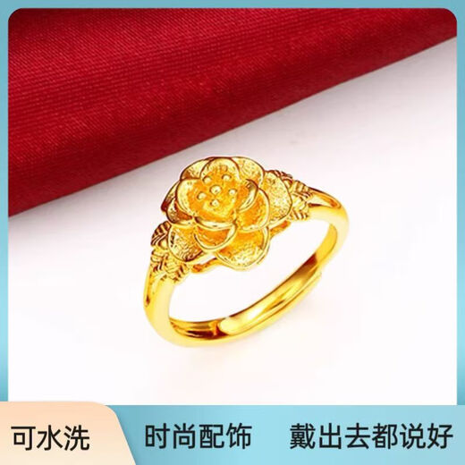 New high-looking rose ring for women, adjustable mouth, gift for girlfriend, temperament, fashionable and versatile, new lily ring on the market