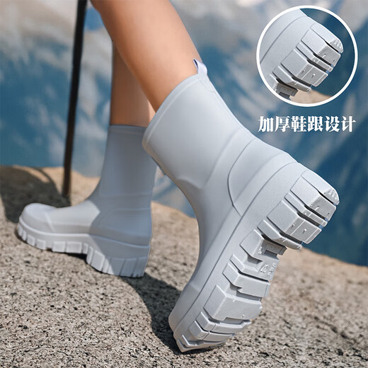 Frauen 2025 Neue hochrösten Regenstiefel wasserdichte und rutschfein