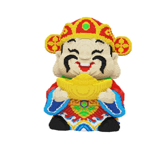 Neues riesige Internet-Prominente Gott des Vermögens 3D dreidimensionale Bausteine ​​Schweinehereise Spielzeug und High-End-Ornamente Geburtstagsgeschenk 30 cm Zhaofulong LS6198