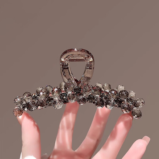 Two Worlds Light Luxury High-end Imitation Crystal Large Clip Shark Clip Women's Fashion Versatile Hair Clip for the Back of the Head 2026 New Headwear Flash Diamond Clip