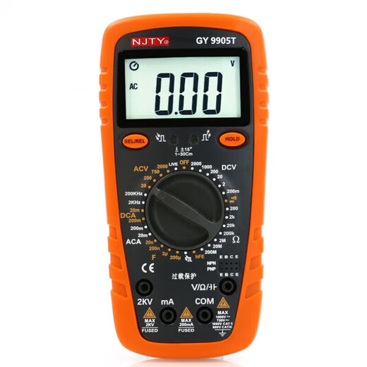 Chuanyu GY9905T Anti-Burn Digital multímetro Medición de voltaje de 2000 V y medición de voltaje de CC 2kV alto voltaje 9905T