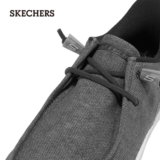 Skechers flash-on shoes men's autumn casual shoes one-leg business sneakers soft-soled beanie shoes canvas shoes 210959