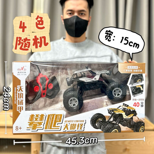 Kinder vier drahtlose Fernbedienungskontrollautos Rennsportwagen Offroad-Fahrzeugladungssimulationsmodell Kinderspielzeuggeschenkbox 9076 Neue Energie Fernbedienung Pickup [Super Large Gift Box