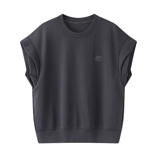 Ainos 2025 Summer NUEVO FALDIA DE ESTILO DISPORTO Camiseta de manga corta Conjunto de dos piezas para mujeres 9215 Smoke Gray M