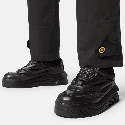 VERSACE/Versace end of season discount men's ODISSEA sneakers 1B000-black 40