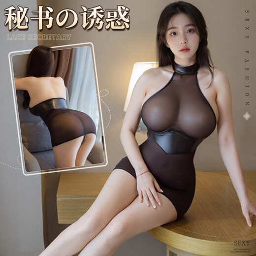 性感情趣内衣2024新款睡衣战袍床上制服大码9737 紧身裙灰色 均码建议体重80-120斤
