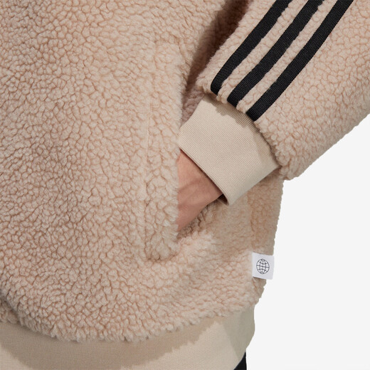 Adidas men's and women's casual sports polar fleece jacket HY2684 light brown XL