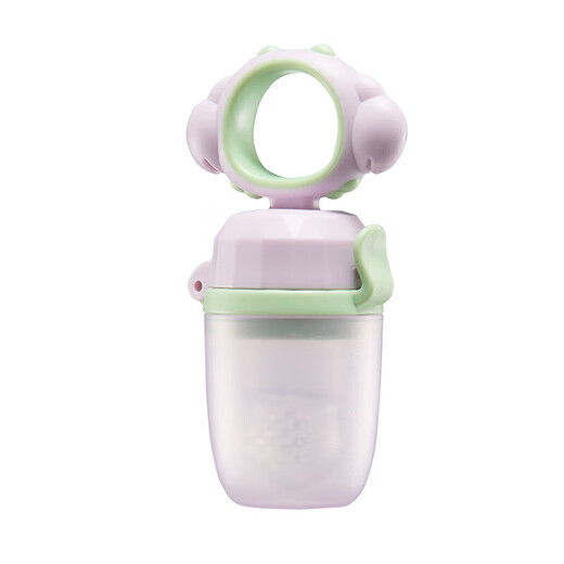 Baby food bite bag Fruit and Vegetable Silicone extrusion molar stick teether baby eating fruit supplementary utensils for home white without base 1 pack