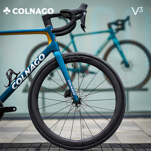 
COLNAGO [Large Size Special Offer] Plum V3 PRO Road Bike Electronic Speed Carbon Fiber Wind Breaking Carbon Wheel Bicycle Complete Vehicle Blue Gold-V3 PRO 540 7170 Configuration