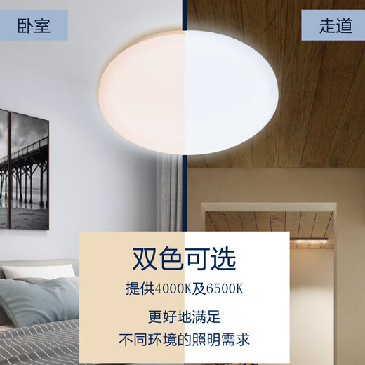 Philips LED ceiling light ultra-thin three-proof balcony light bedroom aisle simple corridor light Hengyan insect-proof and mosquito-proof 24W white light