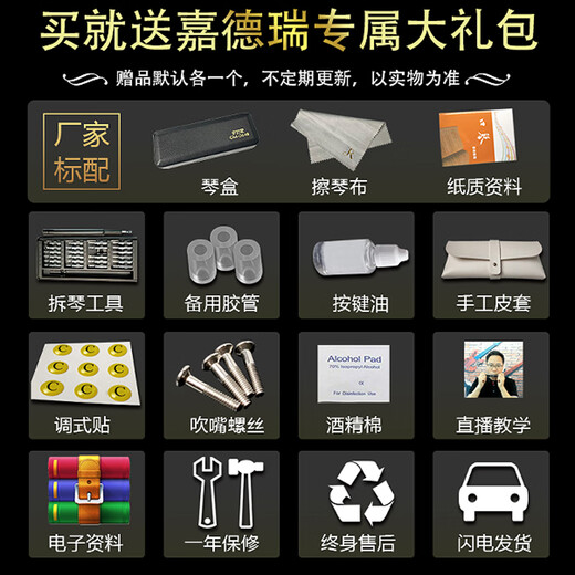 JDR&Clock Joint Quarz Quarz chromatische Mundharmonika 12-Loch-C-Taste, importierte Gongs, Innenfilmdesign, 12-Loch-Standard-Stimmversion + Tastenöl + Klavier-Demontagewerkzeuge