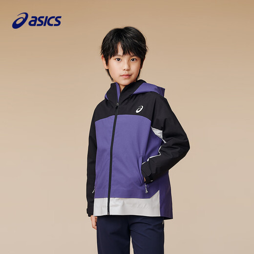 ASICS Children's Clothing 2025 Autumn Mid-sized and Large Children's Three-Proof Jacket Jacket Windproof and Breathable Color Block Jacket