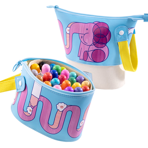 Гастроном (гастроном) 24-цветные пухлые детские удобные в захвате толстые штанги легко моющиеся акварельные ручки для рисования и раскрашивания цветные ручки художественная роспись материал для хранения тубус выпускная картина подарочный эскиз HM518-24