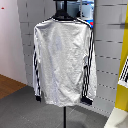 adidas Clover Adicolor three stripes men's sports and casual long-sleeved T-shirt IA4879 IA4877 IA4879 White M 175/96A