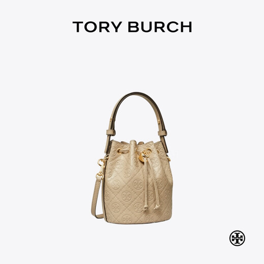 汤丽柏琦（Tory Burch）【礼物】TMONOGRAM迷你提花斜挎水桶包158530 陶土灰 201