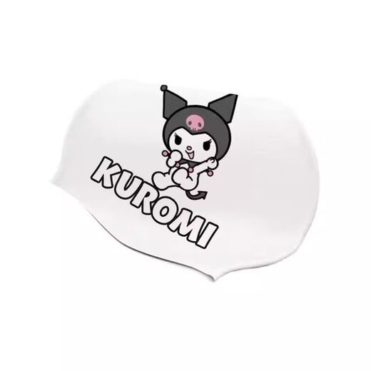 Chaoyunyue HelloKitty Swimming Cap for Women Silicone High Elasticity Waterproof Plus Size Cute Swimming Cap High-Looking Mary Cat Swimming Cap + Packaging Bag + Pink Nose Clip Earplugs