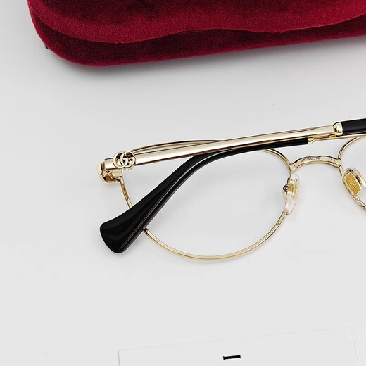 Gucci glasses frames, stylish metal letters, cat eye glasses frames, can be equipped with myopia lenses, gold 1595O-001