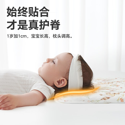 Shell Diary Children's Pillow 0-6 Months and Over 1-3-6 Years Old Baby Pillow Pure Cotton Four Seasons Silicone Pillow 6 Months-3 Years Old Happy Party