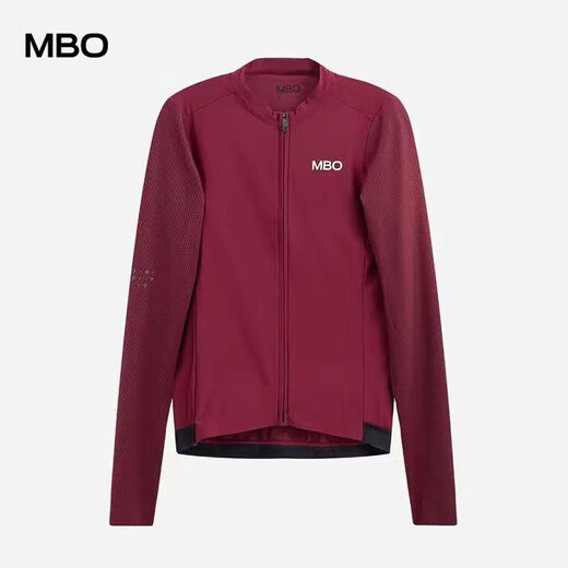Meissenlan (MBO) MBO Meissenlan spring and autumn thin breathable sweat-absorbent cycling jersey for men and women, long-sleeved road cycling suit, burgundy long-sleeved top (same style for men and women) 4XL