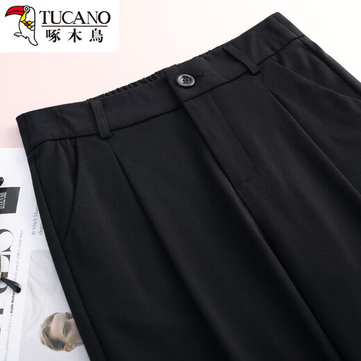 Pantalones cortados de carpintería para mujeres en verano 2025 Nuevos pantalones para mujeres de gran tamaño Harun Casco Mid-Tousers Traje de hielo Pantalones de seda Negro de siete puntos 2XL