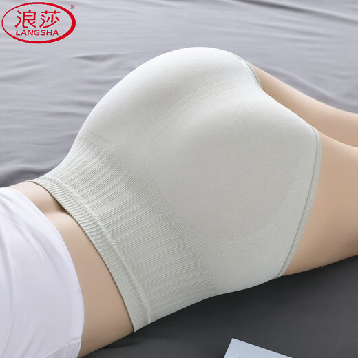 LangSha's popular high-waisted belly-controlling seamless underwear for women, postpartum body shaping waist cotton crotch casual antibacterial large size briefs, pink L (105 to 130Jin Jin is equal to 0.5kg)