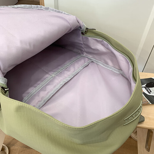 Jungle Bird Schoolbag Female Junior High School Student High School Student College Student Simple Versatile Large Capacity Small Backpack Female Computer Travel Backpack Green Blue Strap Crooked Neck Bear Large Size