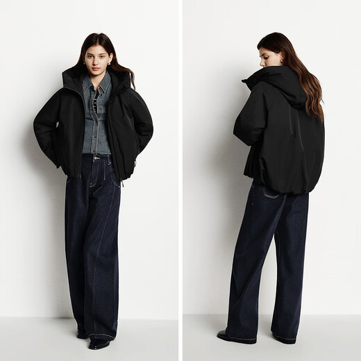 Semir Chen Duling | 90% down jacket women's 25 winter short bud hem protective jacket 109725113007