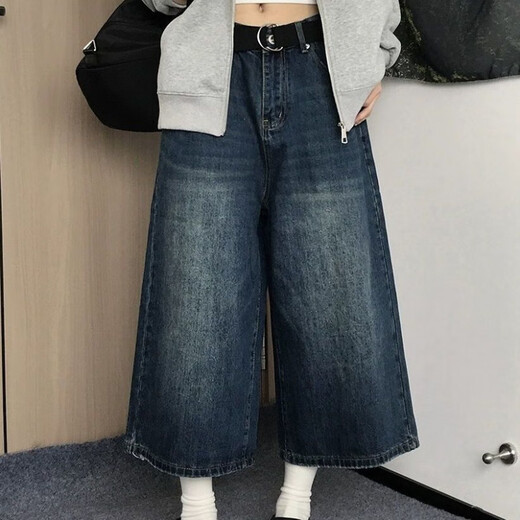 YNWWGW复古水洗做旧牛仔短裤女宽松显瘦七分潮 6189 M 【建议95-110斤】