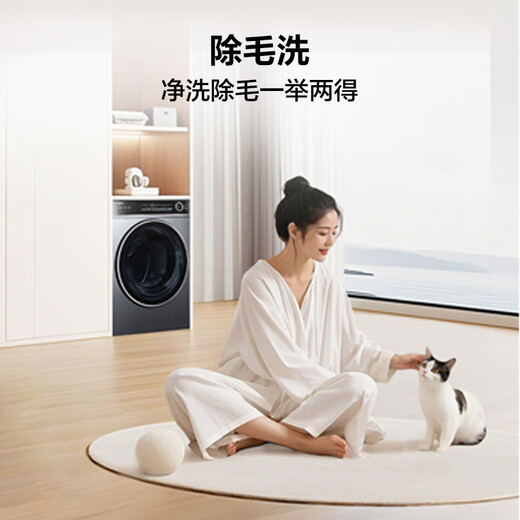 Haier Beyond Fully Automatic Drum Washing and Drying Integrated Washing Machine with Dryer 12KG Home Appliances National Subsidy Trade-in OCC XQG120-HLDE659H
