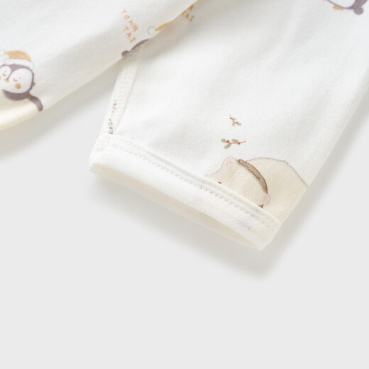 Tongtai (TONGTAI) baby wrap clothes spring and autumn pure cotton newborn clothes baby jumpsuit triangle romper gray 59cm