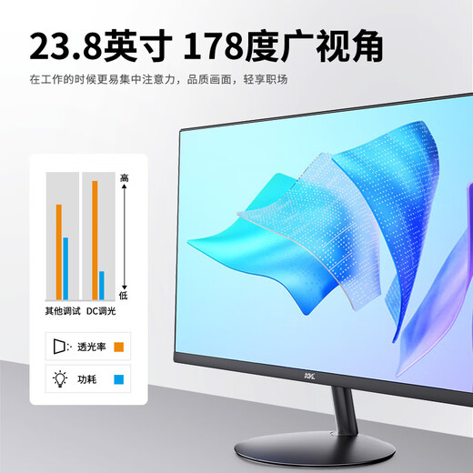 KVL 23.8英寸电脑显示器 1080P 100Hz低蓝光 广色域 微边框纤薄机身 台式电脑显示屏 国家补贴 KV246