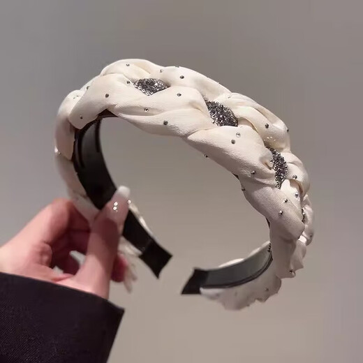 Yingtang high-end exquisite high skull headband for women 2025 new style headband high-end rhinestone temperament face wash hairpin headwear black