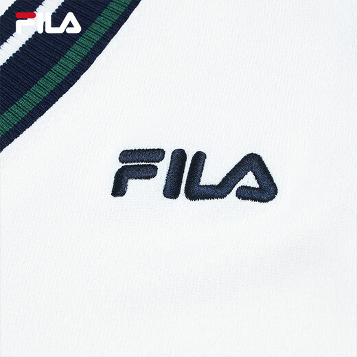 
FILA Yang Mi's official File women's knitted skirt 2025 autumn new fashionable casual color-block sleeveless dress Secret mirror blue-DB L 170/88A/L