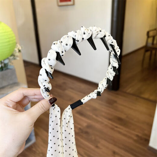 Polka Dot Streamer Stirnband für Frauen 2025 Neues Pferdeschwanz geflochten