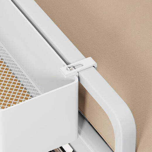 Bedside storage rack, bedside storage hanging basket, baby diaper table side diaper fence, storage basket hanging bag, upgraded adjustable version, white small size