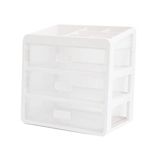 Boîte de rangement Aigechen Desktop Cosmetics Organisation Table Casse-cusine Draque de tiroir pour élèves Dormitory Extra Large quatre étages 9276 Envoyer des autocollants
