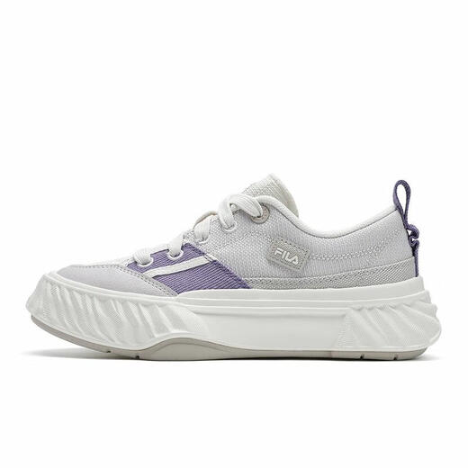 斐乐（FILA）Fosso休闲百搭简约低帮帆布鞋女款紫灰色 淡灰紫/晚霞紫 39