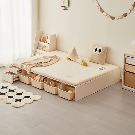Colorfree live broadcast special children's bed for girls and boys small apartment multi-functional baby splicing storage single bed 1350*1900