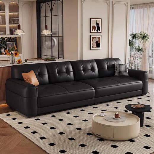 Mumian 2025 new sofa living room small cat claw leather sofa modern simple direct sofa SF-639 2.1 meters