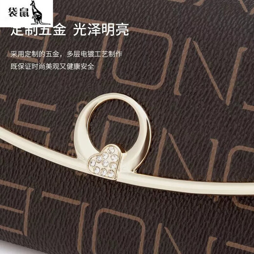 Känguru [Leichte Luxusmarke] Lange Wallet Women's New Fashion Multi-Card-Kupplungsmünze Münzklammhülle Kaffeefarbe