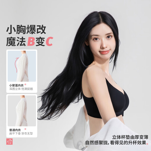 Urban Beauty Hot Girl Ropa interior Sujetador para mujer Brillante Sin costuras Cómodo Curva tridimensional B a C Pecho pequeño Push Up Cup Bra 3BHA05