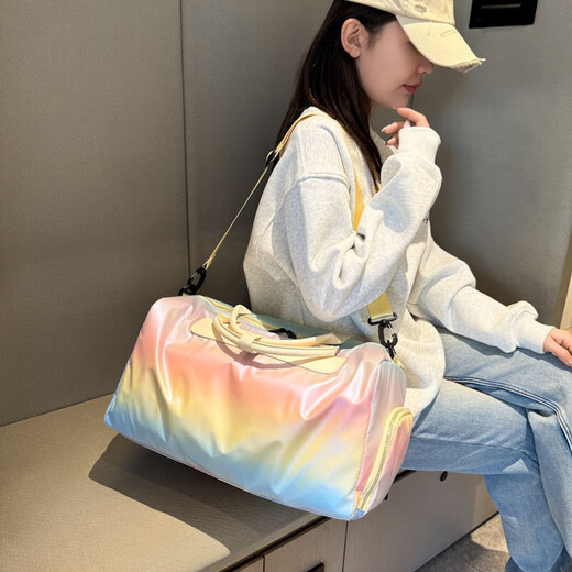 新旅行包女短途旅游手提行李包干湿分离运动健身包男大容量收纳袋 绿色 均码