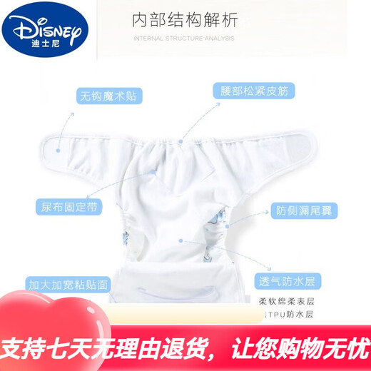 Disney Disney Neugeborenes Baby reines Baumwollhelperhosen wasserdicht und waschbar, Anti-Seite-Leckage, atmungsaktives Windelbeutel für Männer und Frauen im Sommer (Klettverschluss) hellrosa + Himmelblau + warm 3 Stücke S [empfohlen 5-12 Jin [Jin gleich 0,5 kg]/0-3 Monate] Es wird empfohlen, es zu tragen.